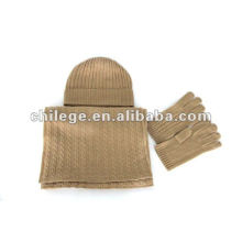 fashion men's cashmere hats,scarves & gloves sets